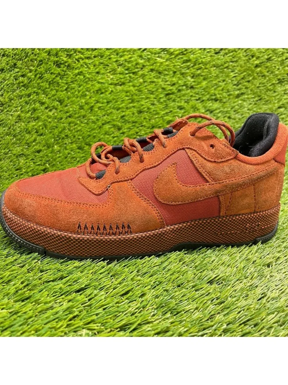 Nike Air Force 1 Wild Low Womens Size 8.5 Rugged Orange Athletic Shoes Sneakers